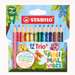 Creioane colorate 12bucati/set, Trio Thick short Animal Vibes Stabilo SW2051205
