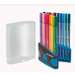 Carioca 20 culori/set, varf 1mm, etui gri/bleu, Pen 68 Stabilo, 6820-04-04