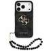 Husa de protectie pentru iPhone 18 Pro / 17 Pro, negru, Hardcase 4G Classic Logo with Strap, Guess