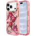 Husa de protectie pentru iPhone 18 Pro / 17 Pro, roz, Glitter Blossom Roses MagSafe, Guess