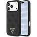 Husa de protectie pentru iPhone 18 Pro / 17 Pro, negru, Leather 4G Triangle Strass MagSafe, Guess