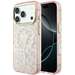 Husa de protectie pentru iPhone 18 Pro / 17 Pro, roz, Leopard Glitter Triangle Logo MagSafe, Guess