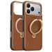 Husa de protectie pentru iPhone 18 Pro / 17 Pro, maro, QPRO Leather Series, Torras
