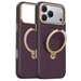 Husa de protectie pentru iPhone 18 Pro / 17 Pro, Purple, QPRO Leather Series, Torras